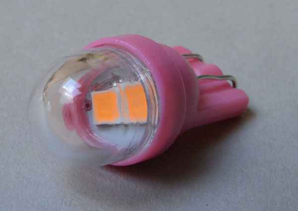 LED Lampe Retro Glassockel - pink