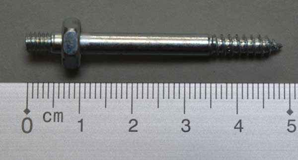 Metalpost Woodscrew # 8 x 1 1/2" with 8-32" Top