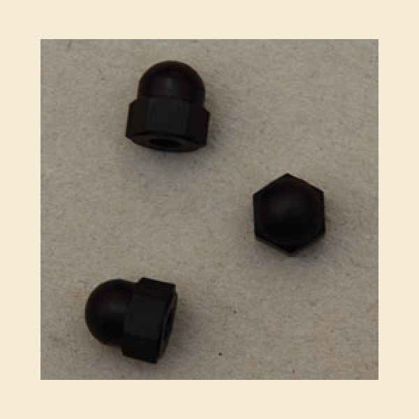 Acorn post speed nut nylon  6-32" - black