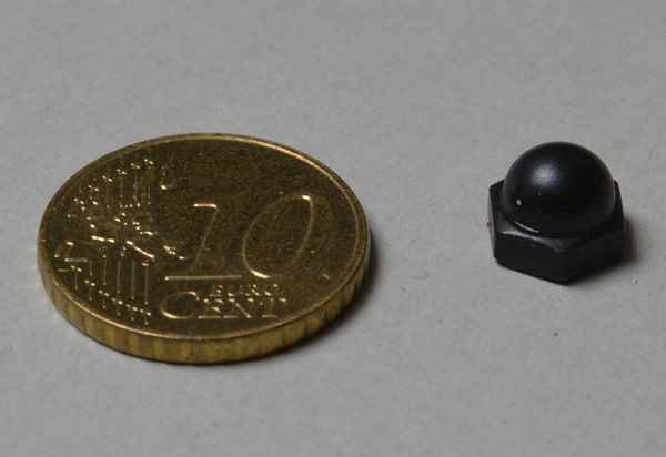 Postkappe Metall 6/32" schwarz HDW