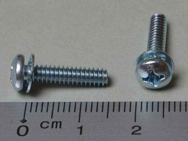 Machinescrew with lockwasher 6-32 x 5/8" p-ph - Sems