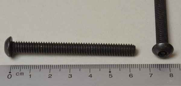 Maschinenschraube 1/4-20 x 2 1/2" schwarz