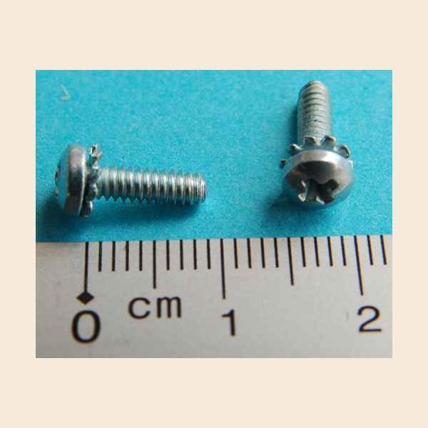 Maschinenschraube 4-40 x 3/8" p-ph-s mit Sicherungsscheibe