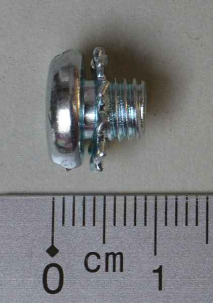 Schraube mit Sicherungsscheibe für Schloss 1/4-28 x 1/4"
