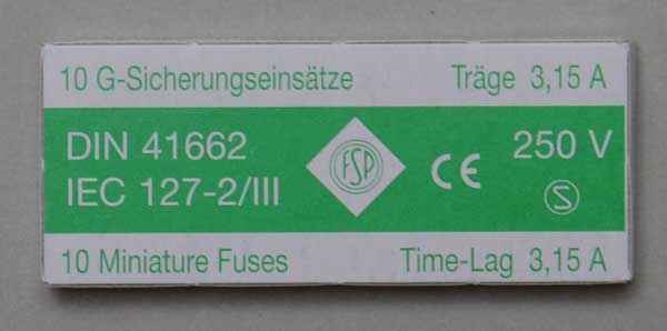 10 x Träge/ Slow - blow 2 A - 5 x 20 mm
