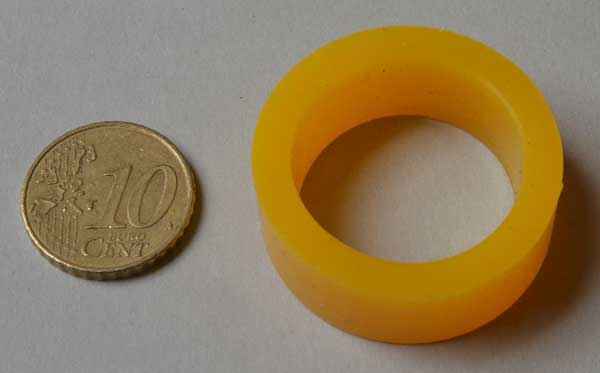 Flipperrubber small - yellow - Silicon