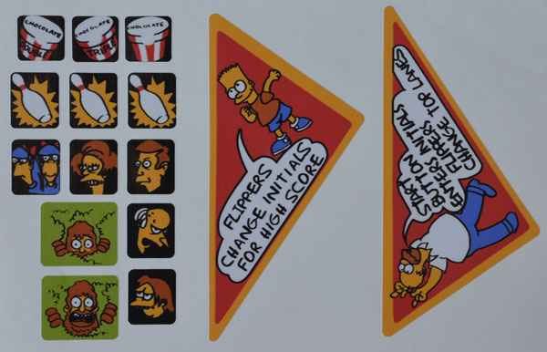 The Simpsons (Data East) - Decalset