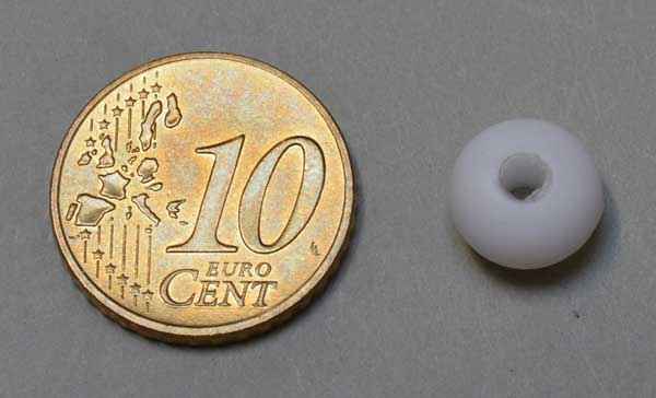 3/8" Minipostgummi Silikon weiß