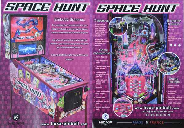 Space Hunt - Hexa Pinball - Flyer