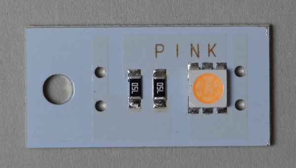 LED - Platine Stern Spike - pink