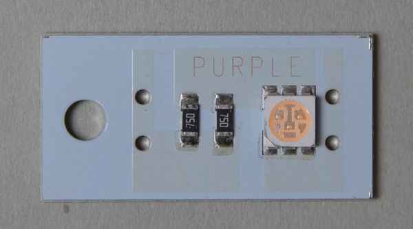 LED - Platine Stern Spike - violett