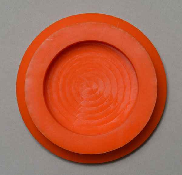 4 x Untersetzer für Flipperfüße aus Silikon - orange